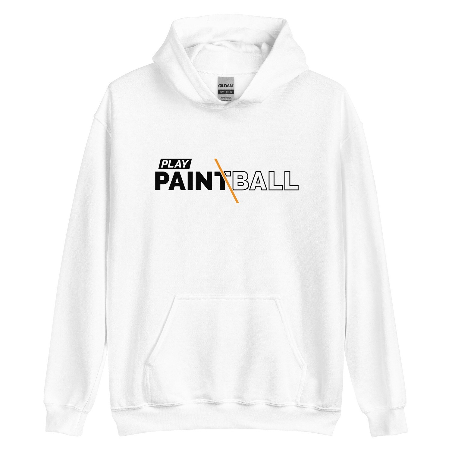 Hoodie - Paintball SLASH Black/Orange Print (Multiple Colors)