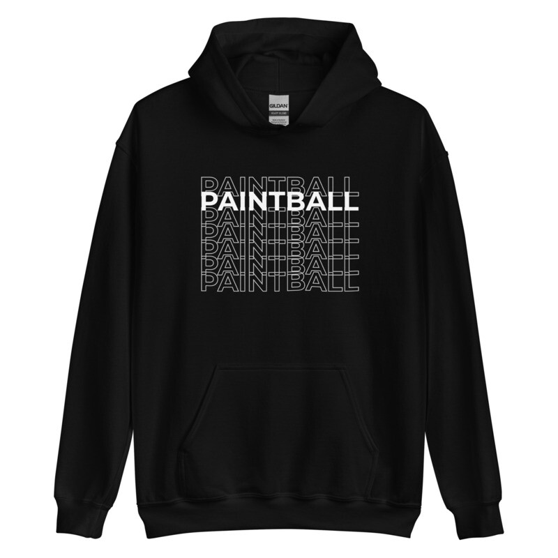 Hoodie - Paintball REPEAT White Print (Multiple Colors)