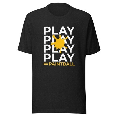 T-shirt  - Paintball PLAY SPLAT (Multiple Colors)