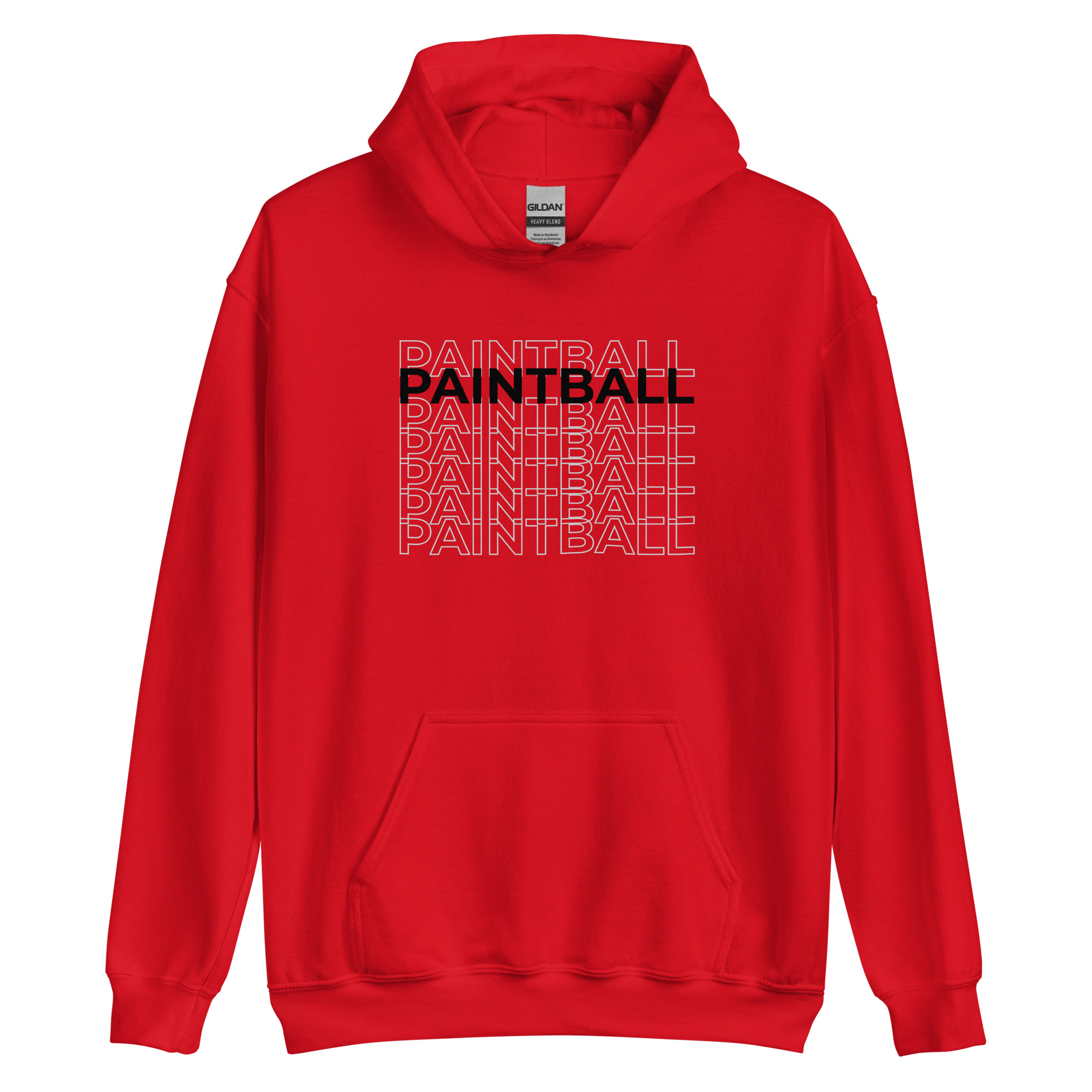 Hoodie - Paintball REPEAT Black Print (Multiple Colors)