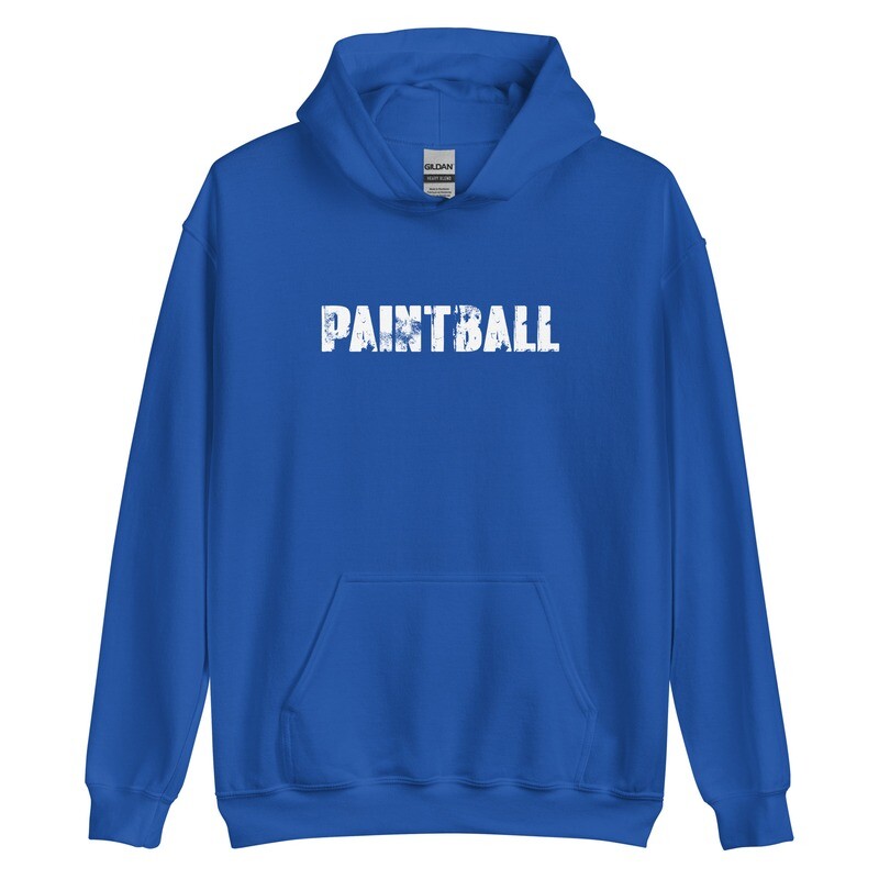Hoodie - Paintball ROUGH White Print (Multiple Colors)