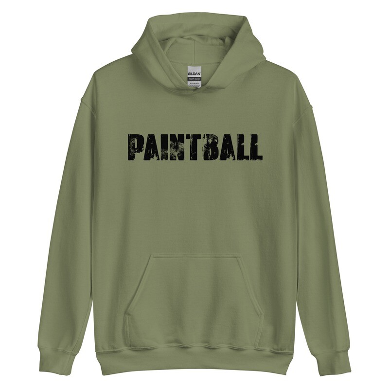 Hoodie - Paintball ROUGH Black Print (Multiple Colors)