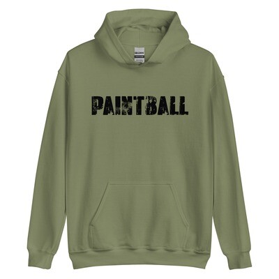Hoodie - Paintball ROUGH Black Print (Multiple Colors)