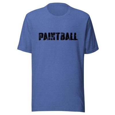 T-shirt - Paintball ROUGH Black Print (Multiple Colors)