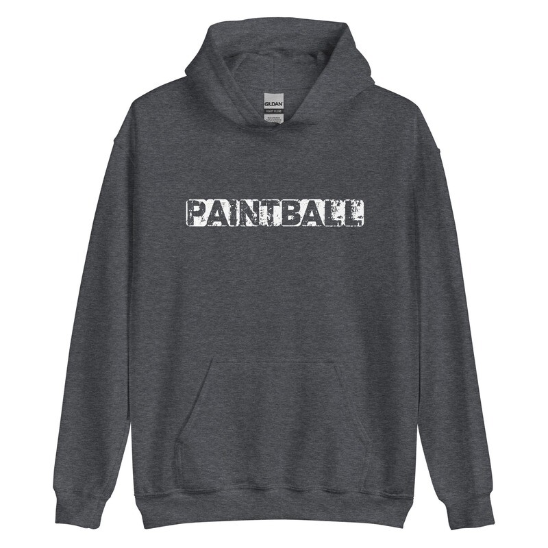 Hoodie - Paintball GRUNGE White Print (Multiple Colors)