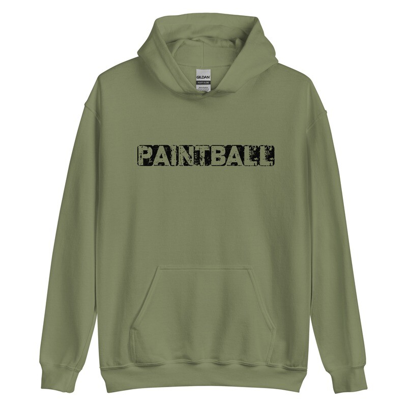 Hoodie - Paintball GRUNGE Black Print (Multiple Colors)