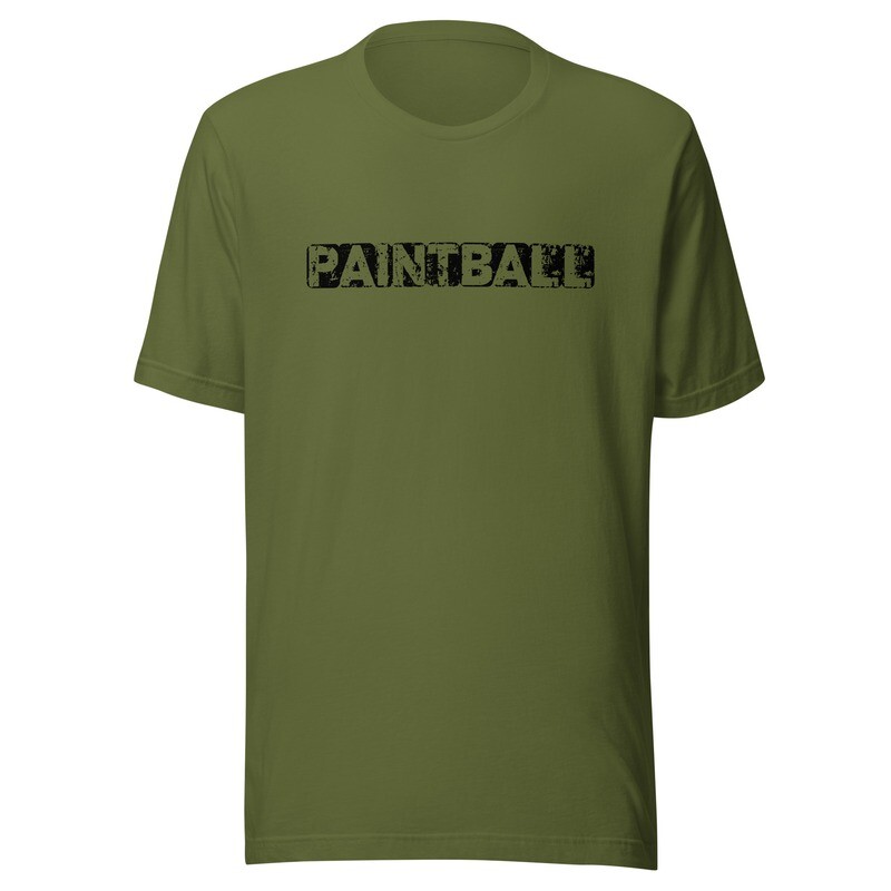 T-shirt  - Paintball GRUNGE Black Print (Multiple Colors)