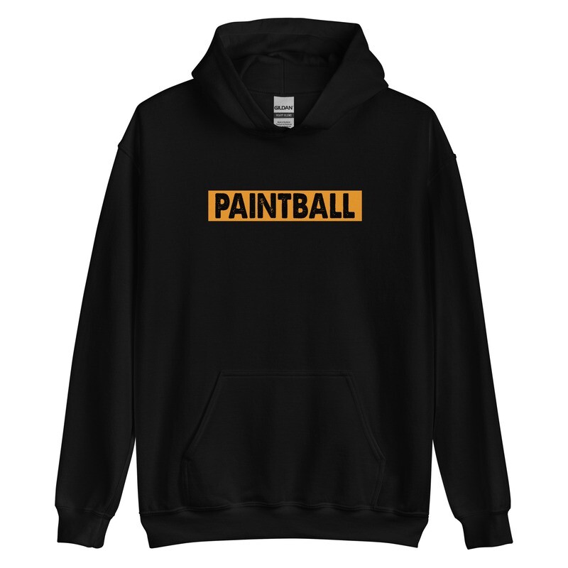Hoodie - Paintball BOX Yellow Print (Multiple Colors)