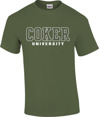 Army Green Clear Logo &quot;Coker University&quot; (SP-5140)