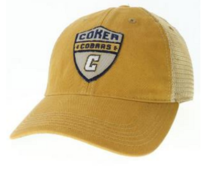 Legacy Yellow Trucker Hat &quot;Coker Cobras&quot; Adjustable