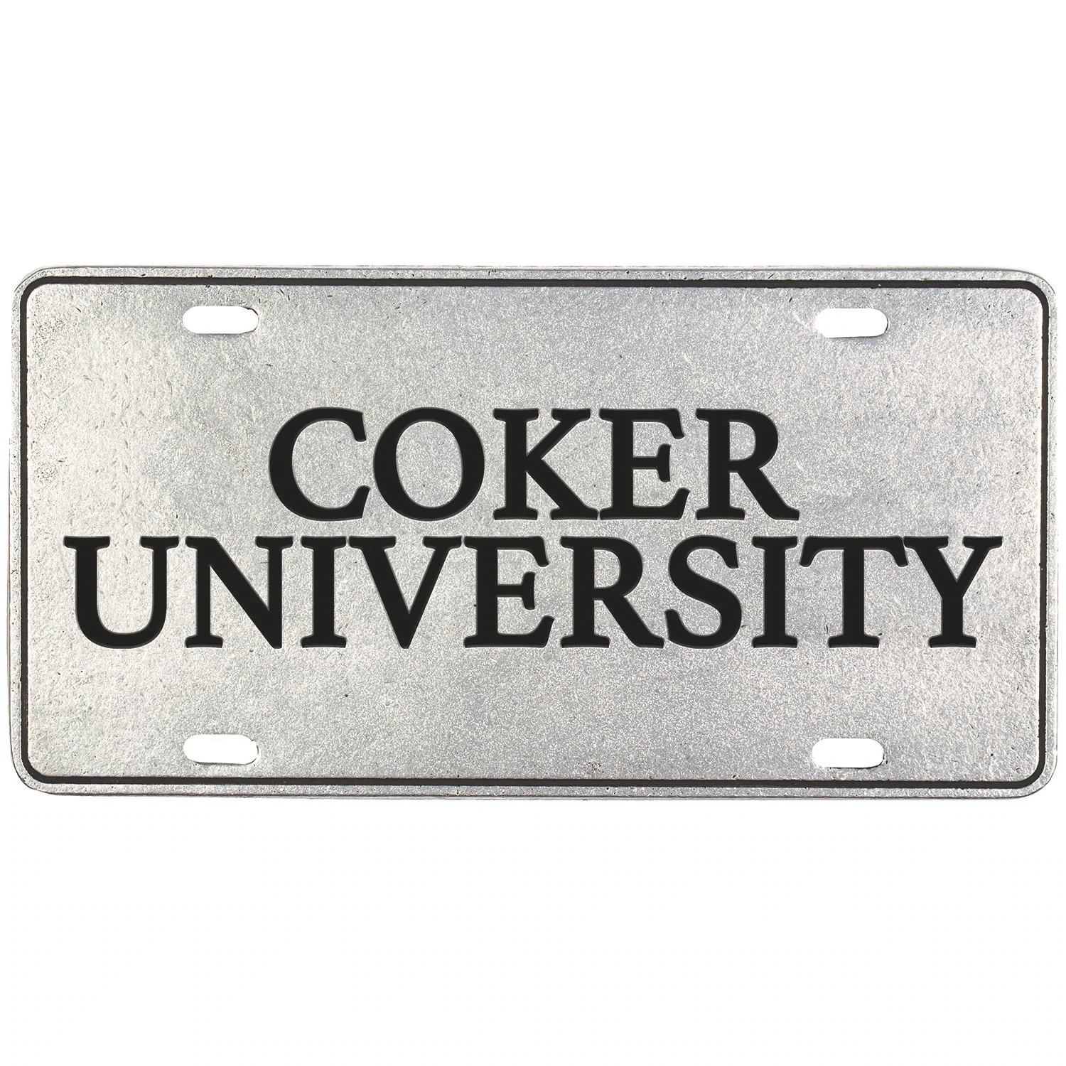 Pewter Coker University License Plate