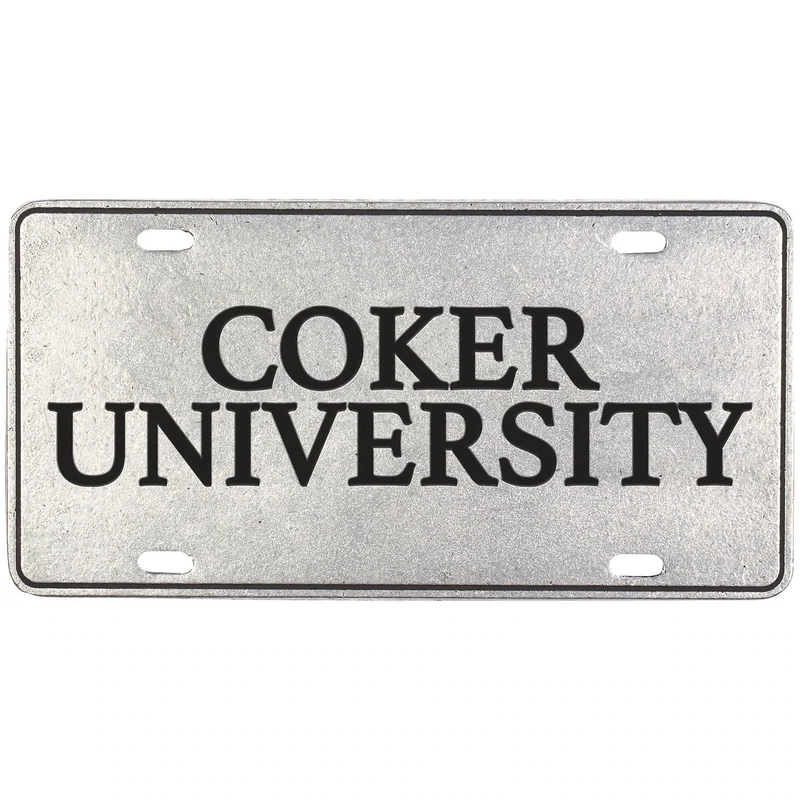Pewter Coker University License Plate