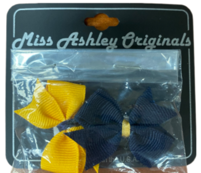 Yellow Blue mini hairties