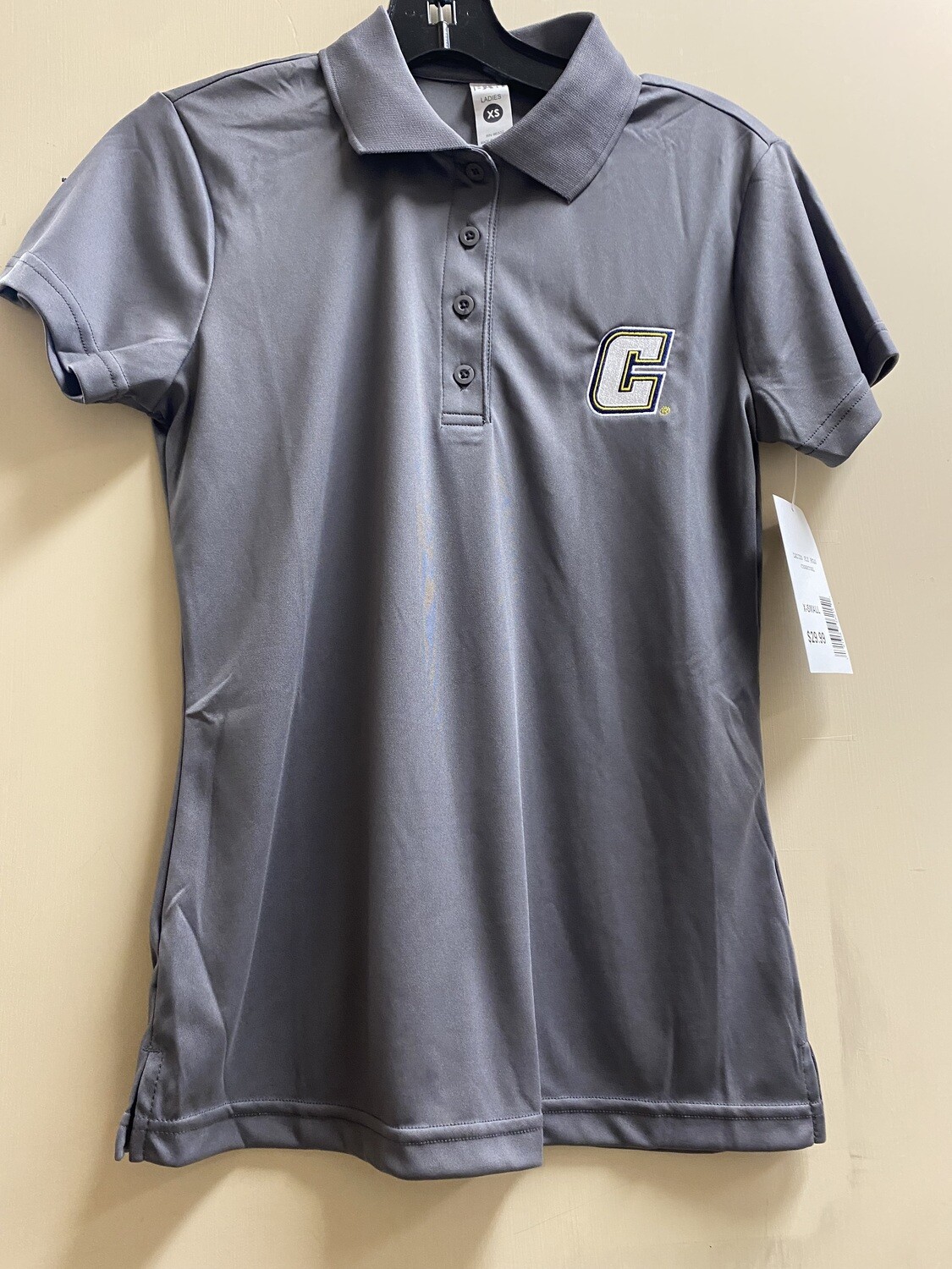 charcoal ladies polo, size: x-small