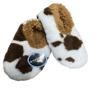 Cow Print Slippers Brown