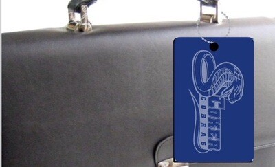 Navy Bag Tag Etched