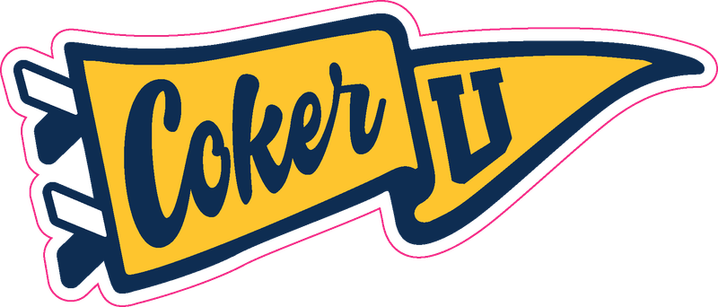 Coker Pennant Flag Sticker