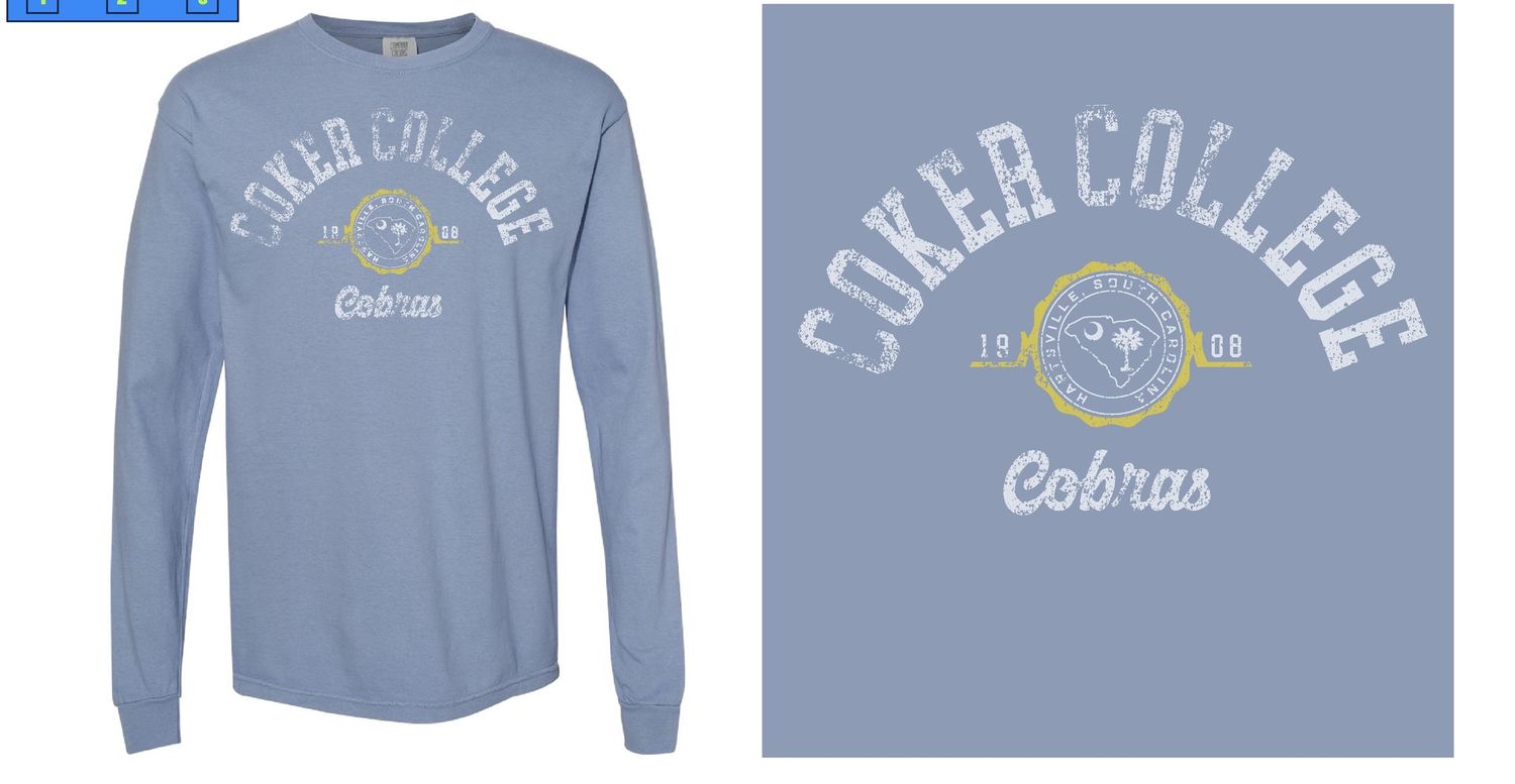 Coker College Comfort Colors Long Sleeve