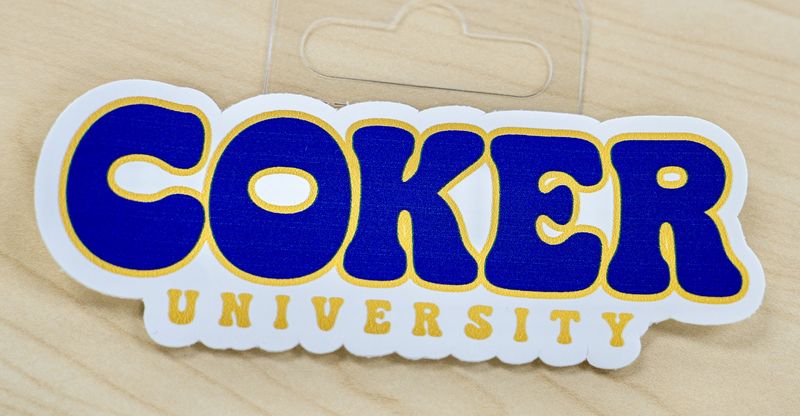 Retro Coker University Sticker