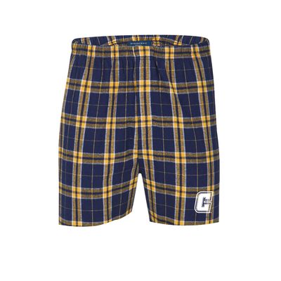 BOXERCRAFT Navy/Gold Flannel Shorts