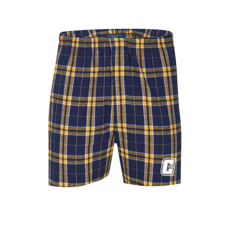 BOXERCRAFT Navy/Gold Flannel Shorts