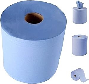166MM X 145M 2PLY BLUE CENTREFEED ROLL
