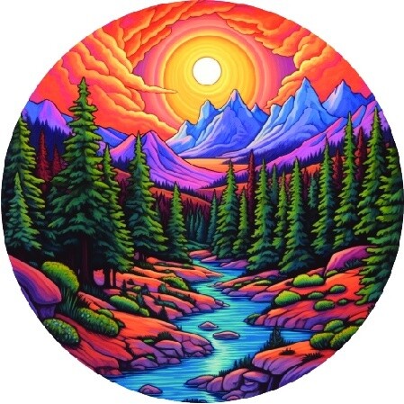 Mountain Landscape sticker