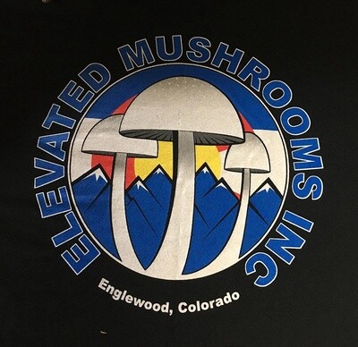 Colorado logo Elevated Mushrooms t-shirt