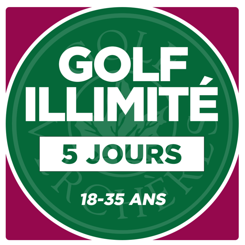 Golf illimité - 5 jours - 18-35 ans