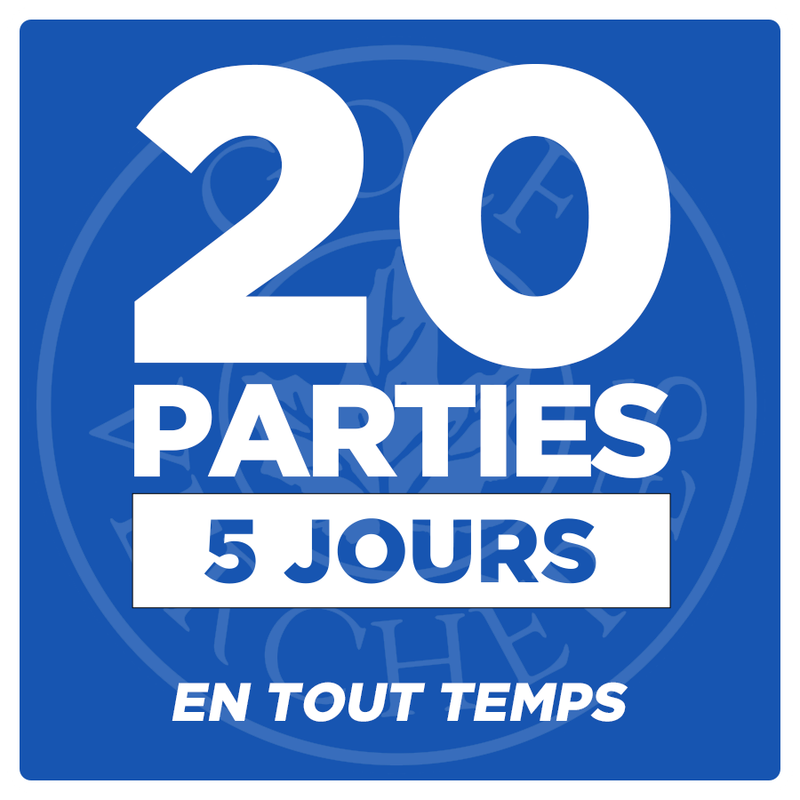 20 Parties - 5 Jours - En tout temps