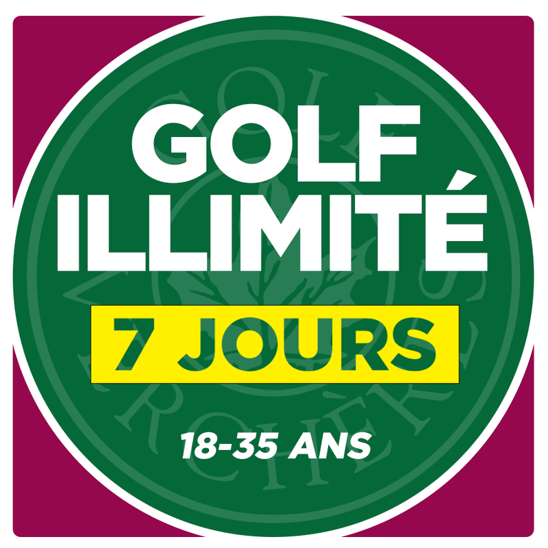 Golf illimité - 7 jours - 18-35 ans