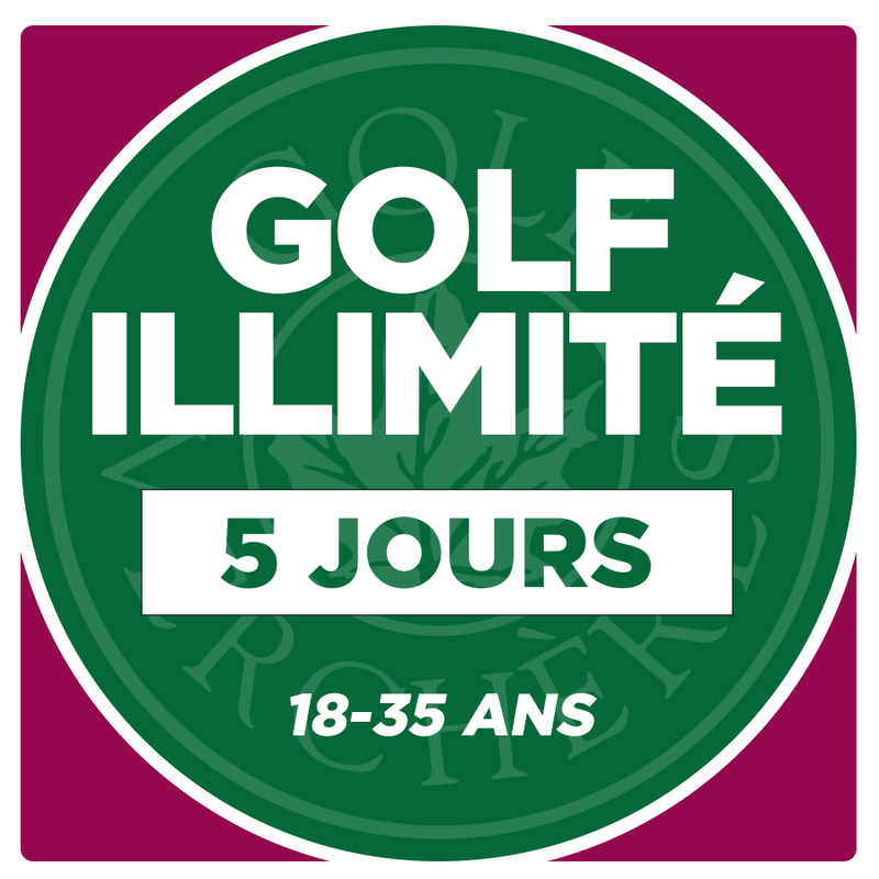 Golf illimité - 5 jours - 18-35 ans