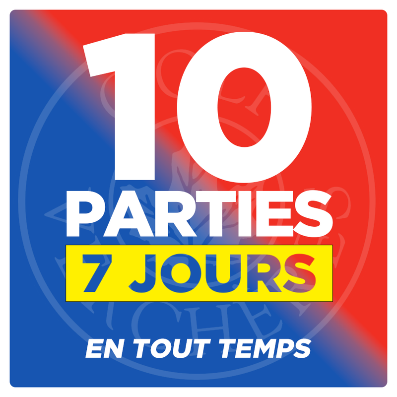 PROMO EXPOGOLF - 10 Parties - 7 Jours - En tout temps