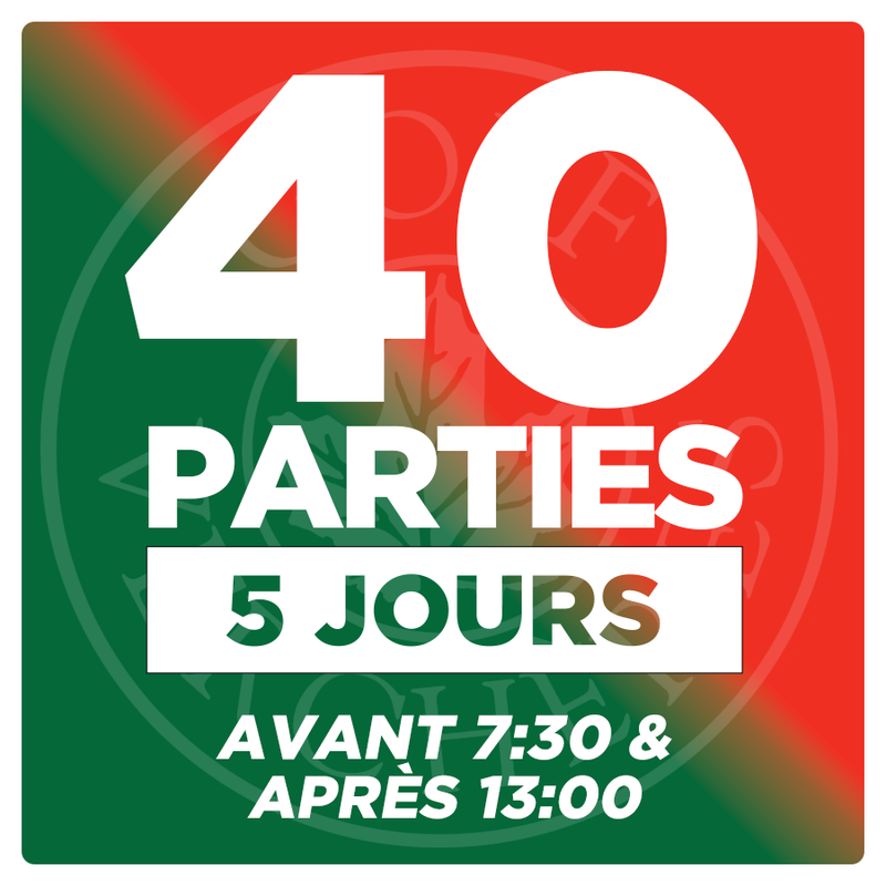 PROMO EXPOGOLF - 40 Parties - 5 Jours - Avant 7:30 &amp; Après 13:00
