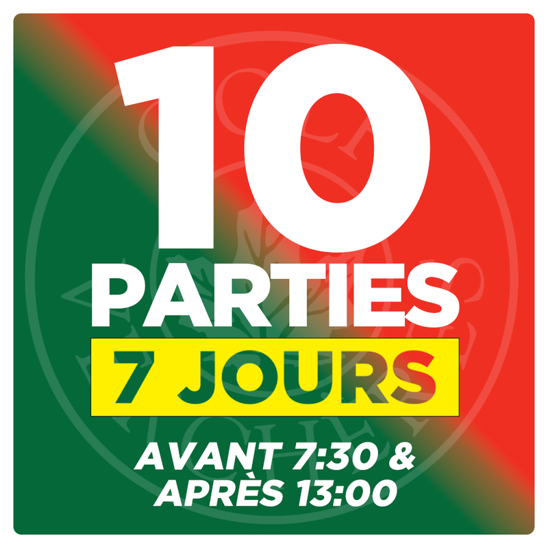 PROMO EXPOGOLF - 10 Parties - 7 Jours - Avant 7:30 &amp; Après 13:00