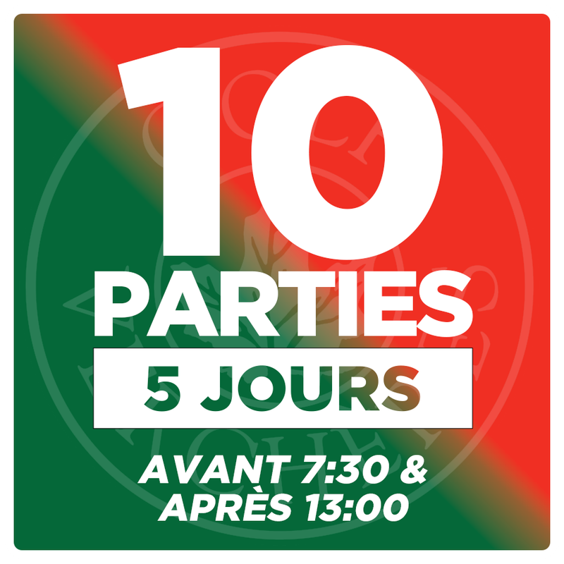 PROMO EXPOGOLF - 10 Parties - 5 Jours - Avant 7:30 &amp; Après 13:00
