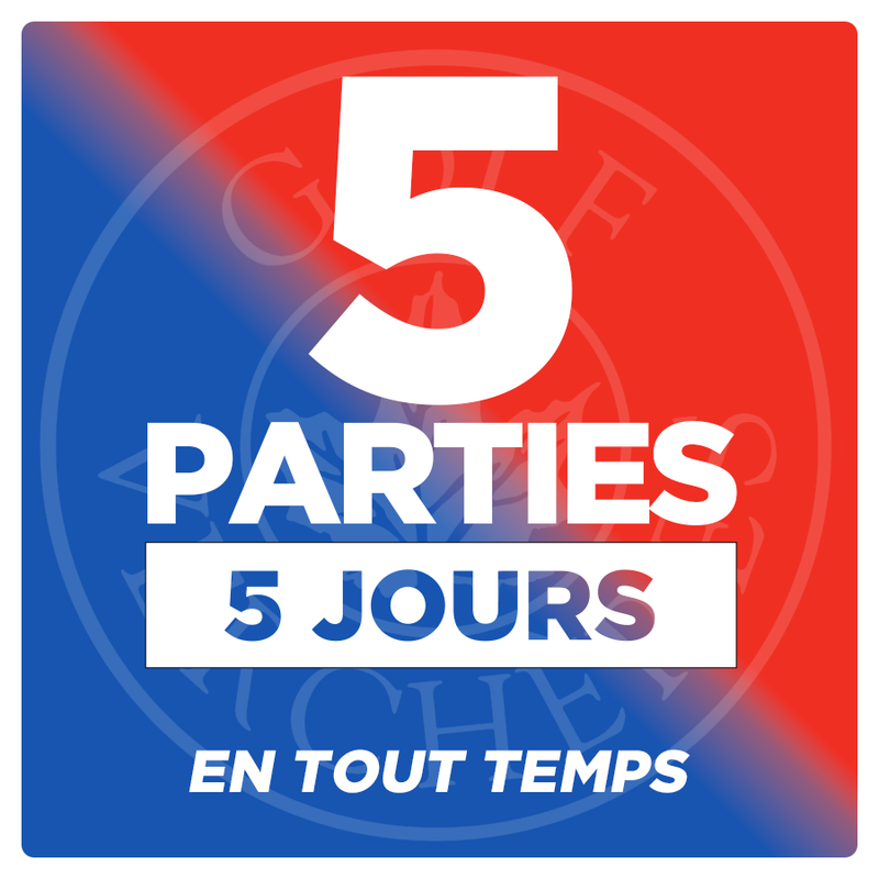 PROMO EXPOGOLF - 5 Parties - 5 Jours - En tout temps