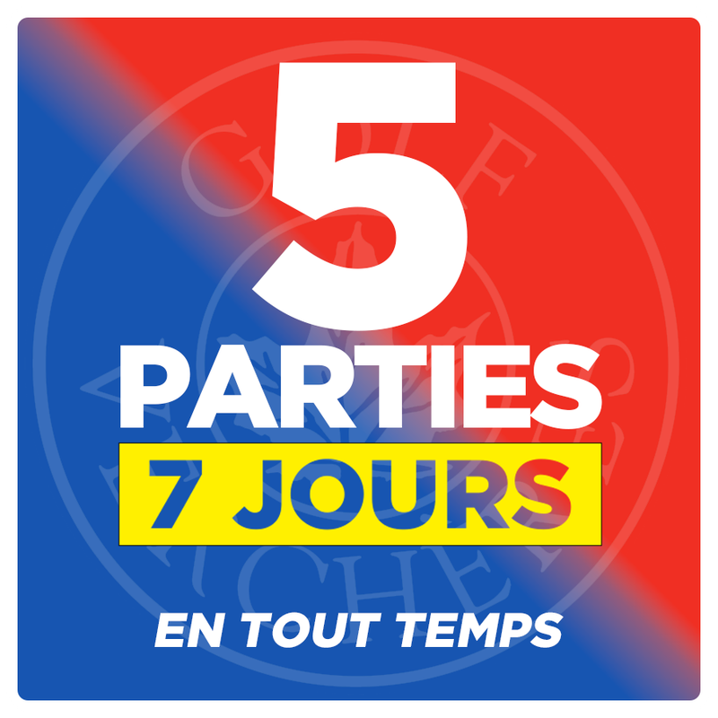 PROMO EXPOGOLF - 5 Parties - 7 Jours - En tout temps