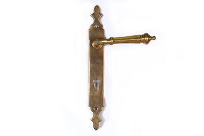 Maniglia tornita da porta con placca   (art-960BIS)