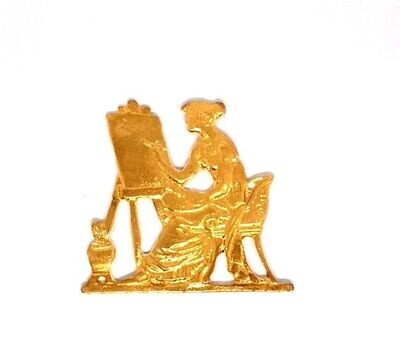Fregio  figura donna pittrice - 52x50mm  (art-100/22)