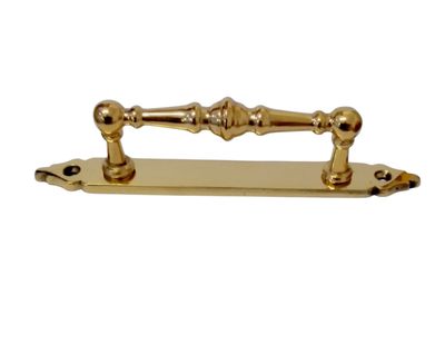 Maniglione  Liberty tornito placca 177x21mm  (art-920) Maniglione  Liberty tornito placca 177x21mm  (art-920)