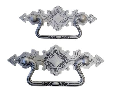 Maniglia in ottone finitura argento vecchio  Fine 800   (art-9022/A1 -9022/B1 )