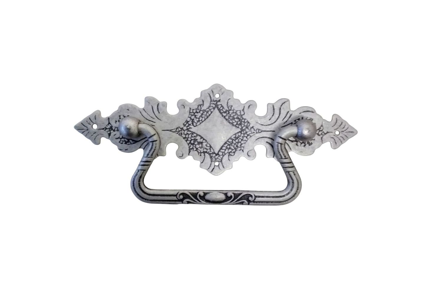 Maniglia in ottone finitura argento vecchio  Fine 800   (art-9022/A1 -9022/B1 ), Dimensione: L