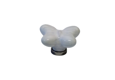Pomo porcellana farfalla 45x50mm altezza 30mm (art-P5200)