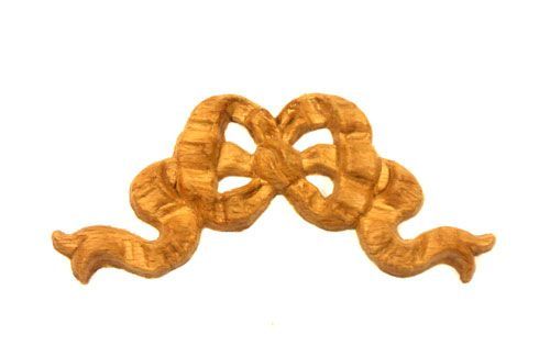 Fregio fiocco legno - 95x40mm (art-45092) Fregio fiocco legno - 95x40mm (art-45092)