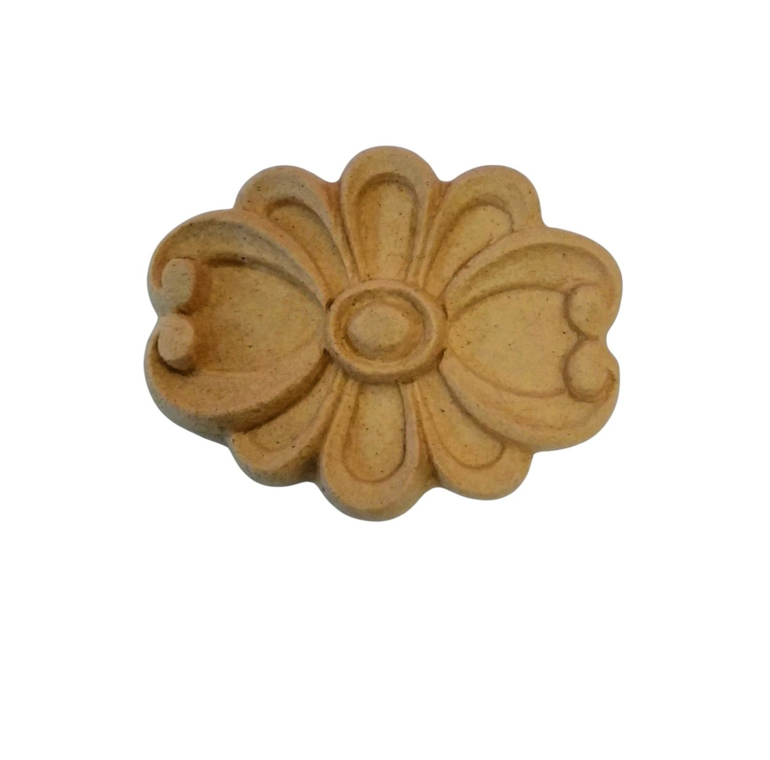 Fregio Pasta di legno rosetta ovale - 70x55mm (art-45078) Fregio Pasta di legno rosetta ovale - 70x55mm (art-45078)