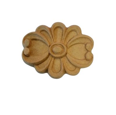 Fregio Pasta di legno rosetta ovale - 70x55mm   (art-45078)