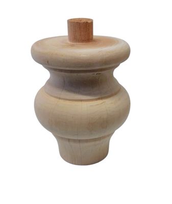 Piede a cipolla in legno ontano grezzo (art-53009 S- 53009 M - 53009 L )