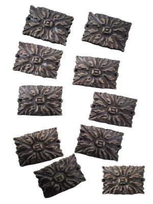 Fregio rettangolare bronzato stock 10 pezzi - 30x20mm (art-207 S) Fregio rettangolare bronzato stock 10 pezzi - 30x20mm (art-207 S)