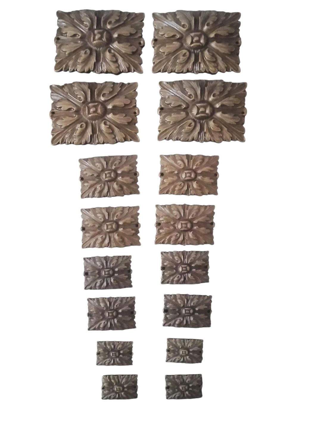 Fregio rettangolare bronzato - stock 16 pezzi (art-207 S- M- L- XL) Fregio rettangolare bronzato - stock 16 pezzi (art-207 S- M- L- XL)